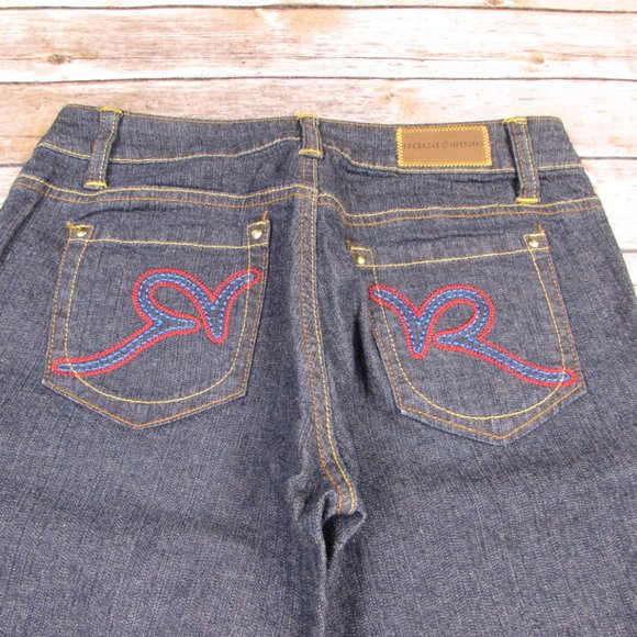 Rocawear Dark Blue Denim Capris Cropped Jeans Size 3 Roca Wear - Picture 7 of 7